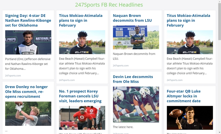 247 Sports RSS feed