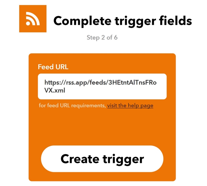 Create RSS Trigger