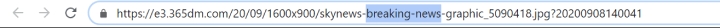 find keywords in image URL