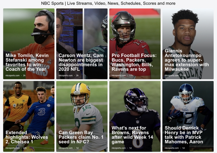 NBC Sports RSS feed