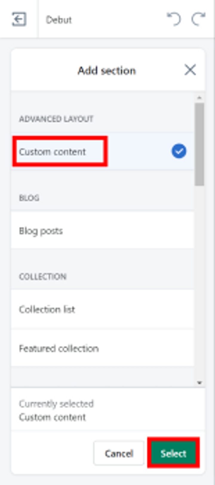 custom content