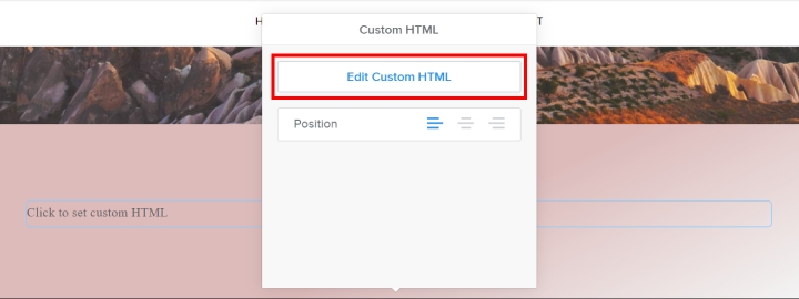 edit custom html