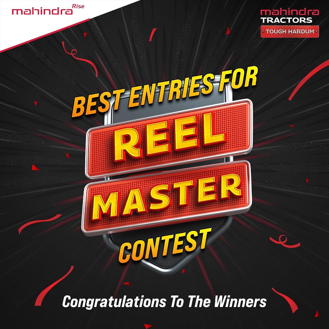 Congratulations to our #ReelMaster Contest Winners!
We were blown away by your creativity and love for Mahindra Tractors...