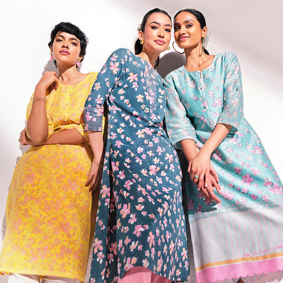 Get ready to soak up some serious summer vibes with Taneira's breezy new kurta collection!⁣
⁣
These lightweight beauties...