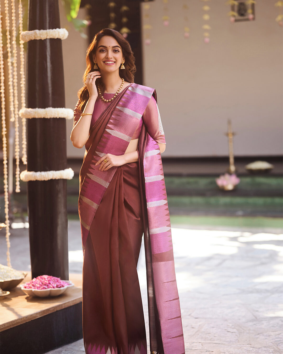 Taneira presents 'Thirumanam' - Treasured Kanjeevarams for special days, Rs. 10,999 onwards⁣
⁣
This pure silk Kanjeevara...