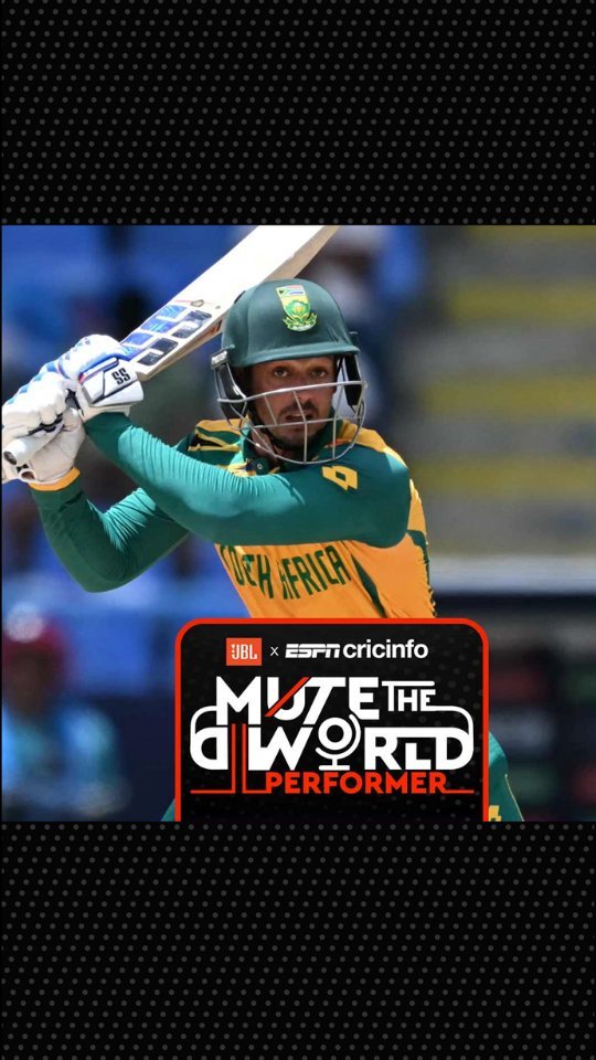 Quinton de Kock roared back into form and powered South Africa's start, and he's the JBL #MuteTheWorld Performer #USAvSA...