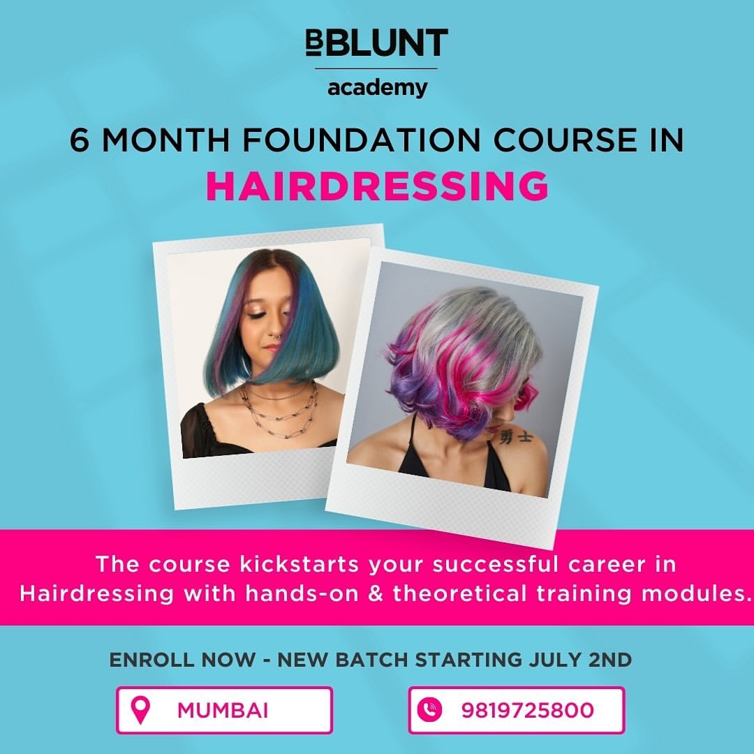 Are you passionate about Hairstyling? Turn it into a successful career with 🤩🤩BBLUNT Academy’s 6-Month Foundation Cour...