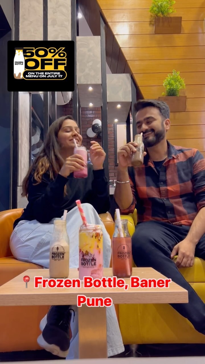 NEW CAFE ALERT!! 🔔 

📍Frozen Bottle, Baner, Pune

Offer: Flat 50% from 5th July to 17th July🥤

#reels #reelsinstagram...