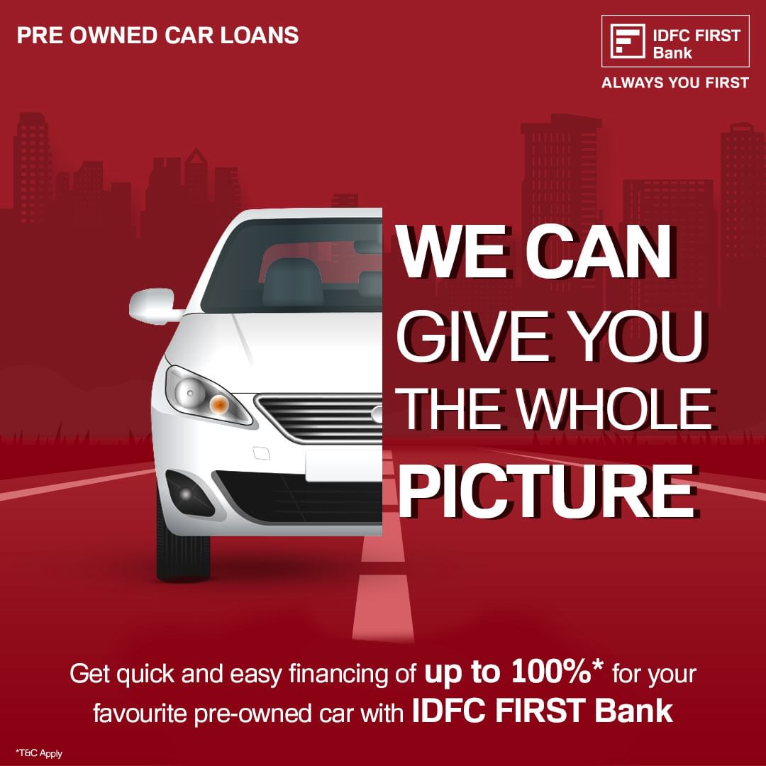 Don't let your dreams drift away – buckle up and accelerate towards your dream ride with IDFC FIRST Bank Pre-Owned Car L...