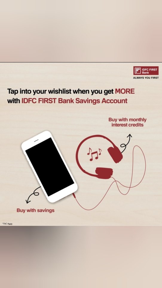 Turn up the volume on your savings with monthly interest credits that accumulate every month on your IDFC FIRST Bank Sav...