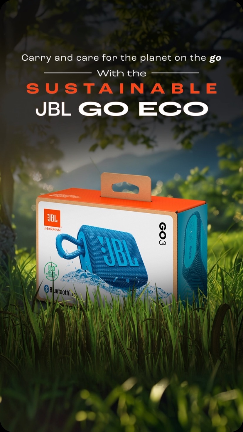 Don’t let your soundtrack stop! Fill your pockets with possibility with the JBL Go Eco⚡

#JBLGOEco #Sustainability #Spea...
