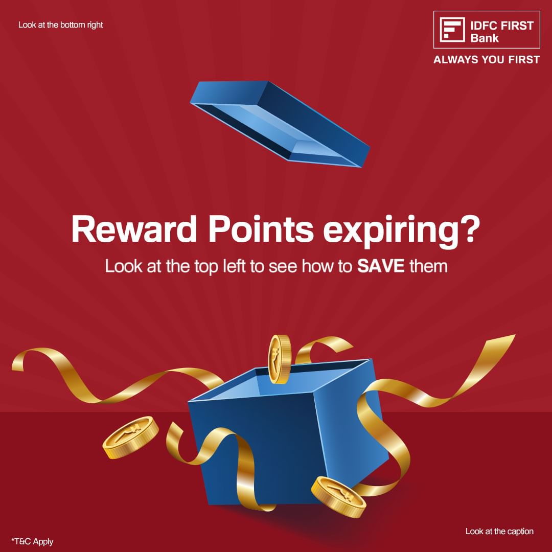 Expiring rewards? Not applicable here! 

Enjoy never-expiring Reward Points with IDFC FIRST Bank Credit Cards. Apply now...