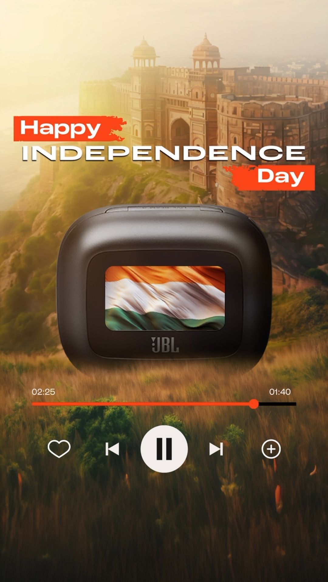 A sound that can play on loop forever!
Happy Independence day!
#EngineeredForEmotion

#IndependenceDay #Freedom #JBLAudi...