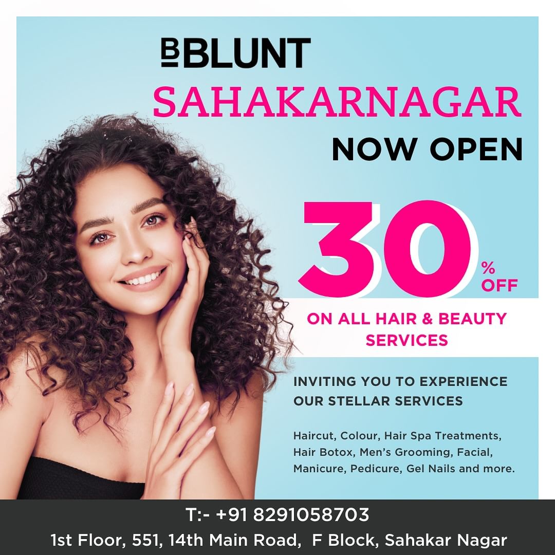 Hey there, #Bangalore - we’ve done it again! Another brand new BBLUNT salon has opened its doors in Sahakar Nagar! And, ...