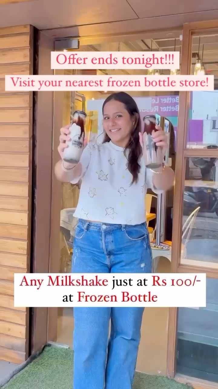 Frozen Bottle’s Biggest Milkshake Carnival is Live!!! 🎡

Get Any Milkshakes for just 100Rs. Experience the Rich, Indulg...