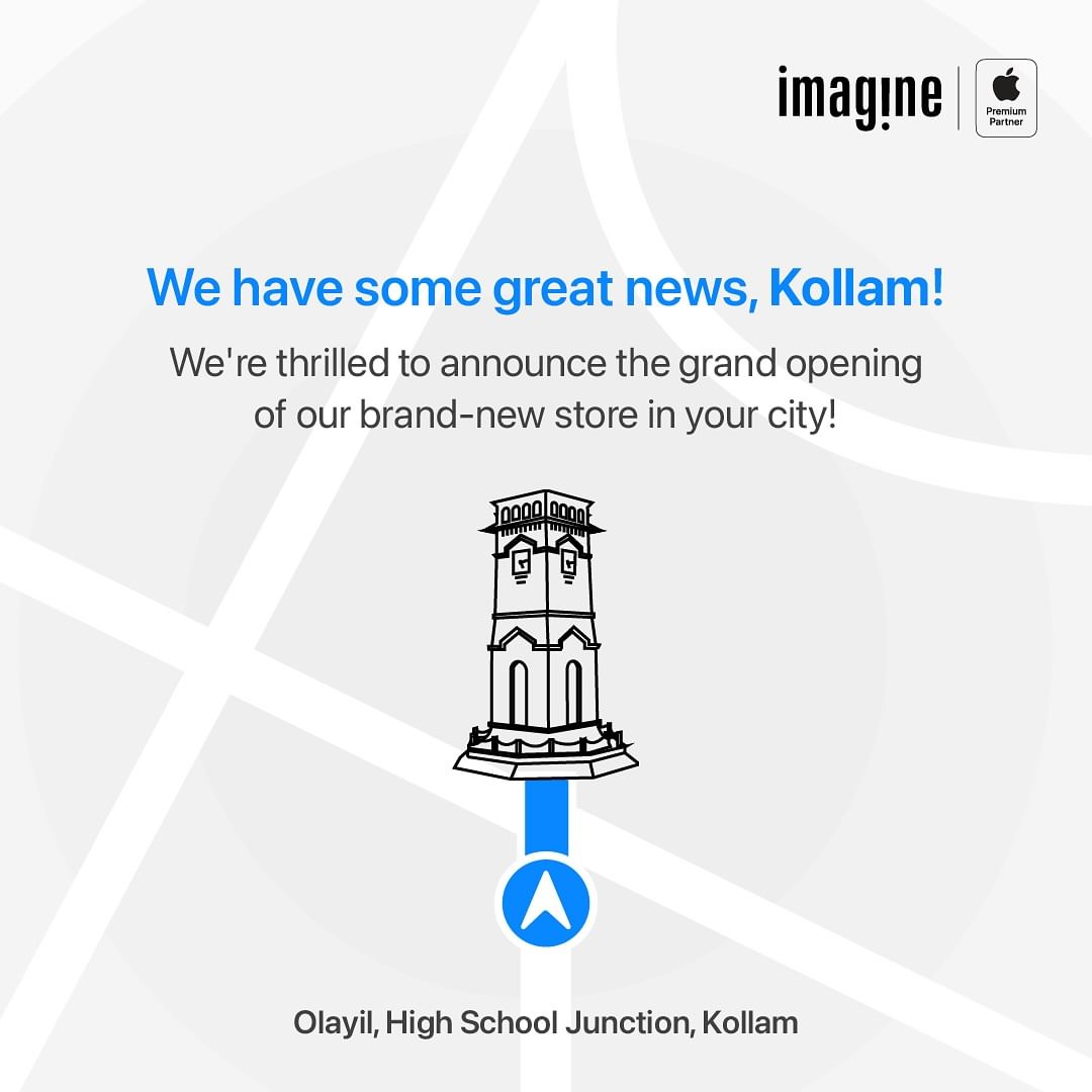 Our brand-new imagine store is now open in Kollam! 🎊 Explore the latest Apple products and grab exclusive offers. Join ...