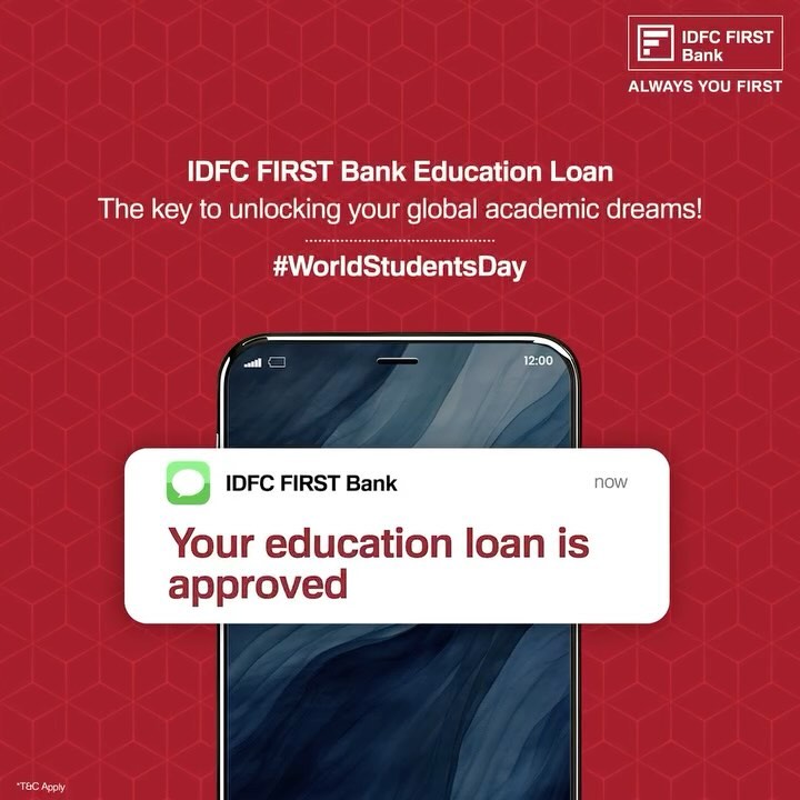 Books, pens, coffee are absolute essentials for every student! With IDFC FIRST Bank Education Loan, you can add 'success...