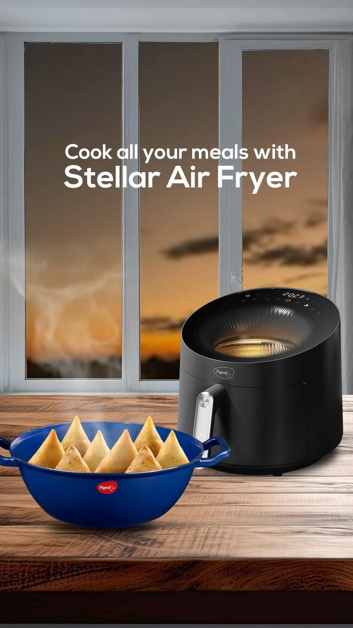 Three meals, one amazing appliance! Discover the convenience of Pigeon’s Stellar Air Fryer and elevate your cooking game...