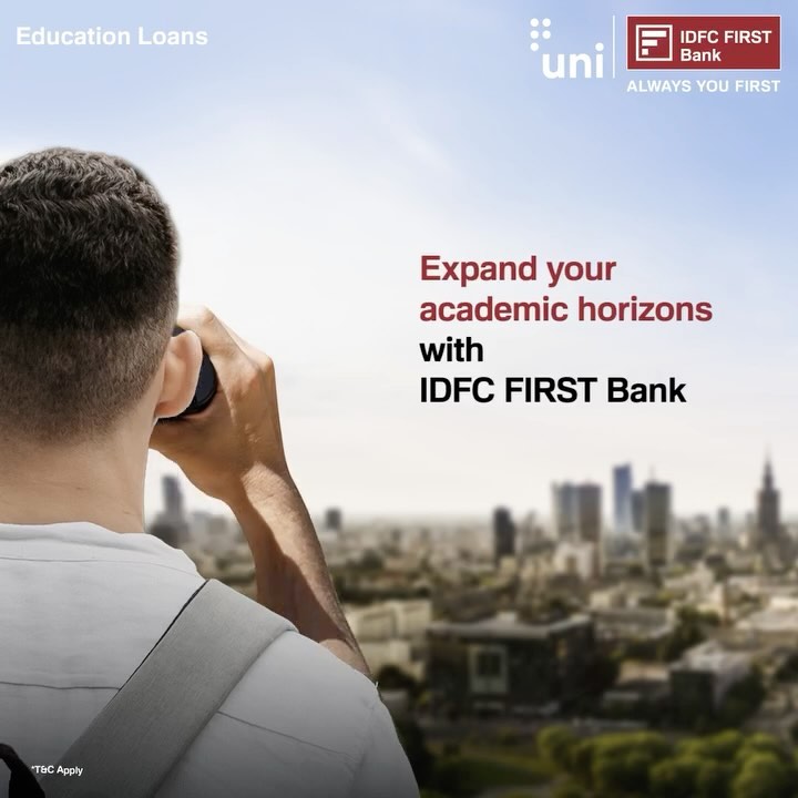 Zoom into your successful future with IDFC FIRST Bank! With Education Loans up to ₹1.5 Crore*, you can clearly see your ...