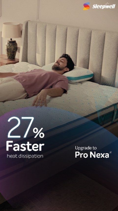 Ditch uncomfortable memory foam.

Switch to our revolutionary Pro-Nexa mattress, offering 27% higher heat dissipation th...