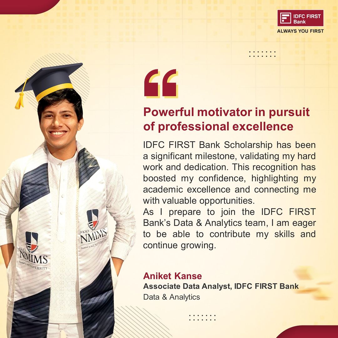 IDFC FIRST Bank Merit Scholarship is on a mission to fuel dreams and empower future talent through financial support and...