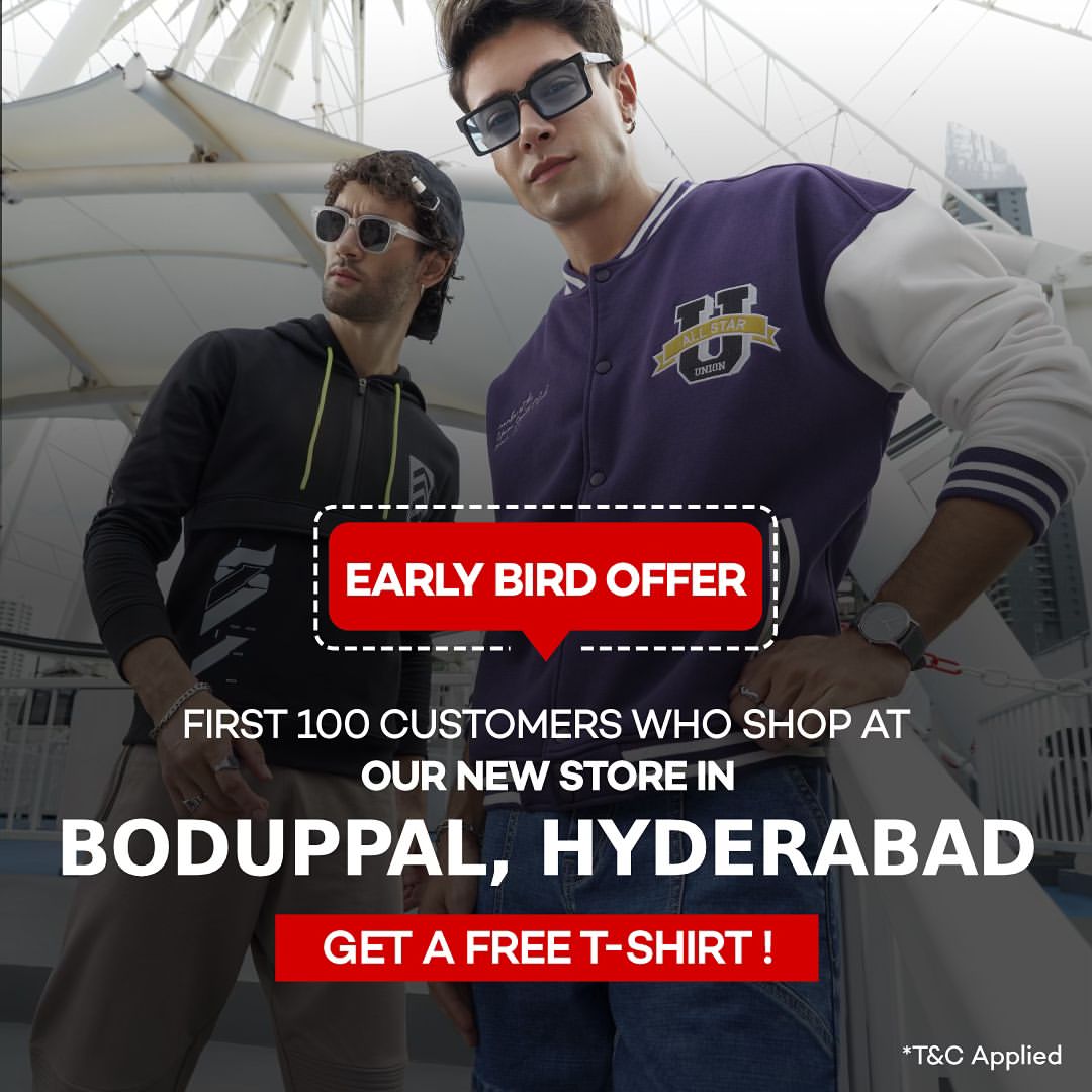 Hyderabad, our Store is now open at Boduppal!
And guess what? Every early bird deserves a freebie. Shop at our store and...