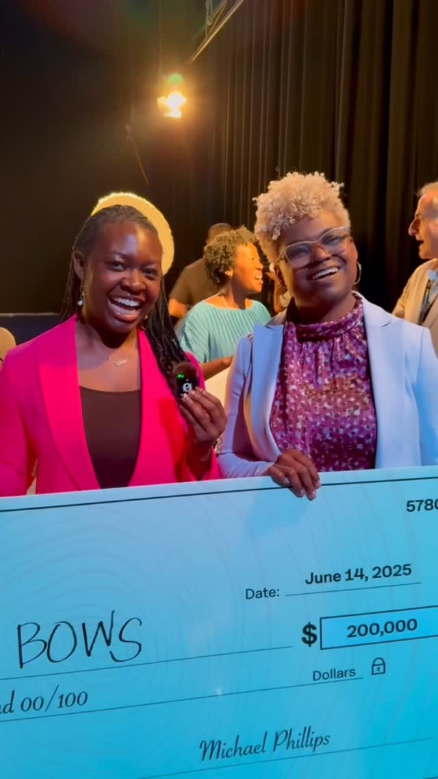 Congratulations again to Rozalynn and Gabby Goodwin, co-founders of @gabbybows and grand prize winners of this year’s Good Soil Seed Capital Pitch Competition presented by @wellsfargo! Hear what this dynamic mother-daughter entrepreneurial duo had to say just moments after stepping off stage at the #GoodSoilForum.
