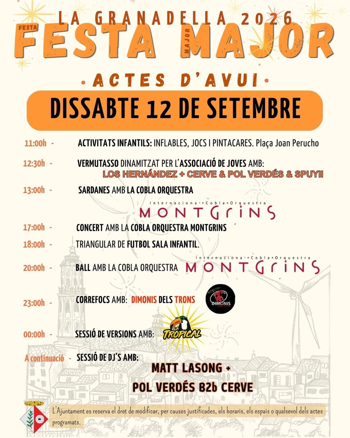 Continua la Festa Major! Aquests són els actes d’avui dissabte.