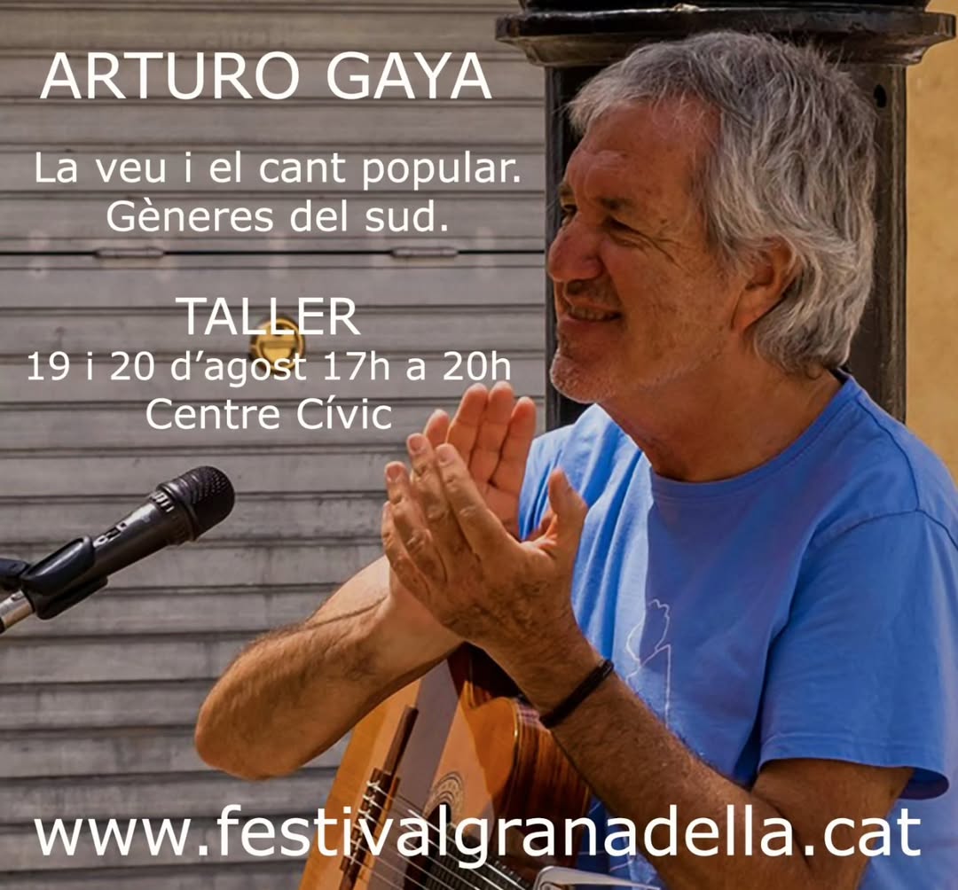Dimecres i dijous estic a La Granadella fent un taller de cant popular sobre els gèneres del sud. Us podeu inscriure a www.festivalgranadella.cat