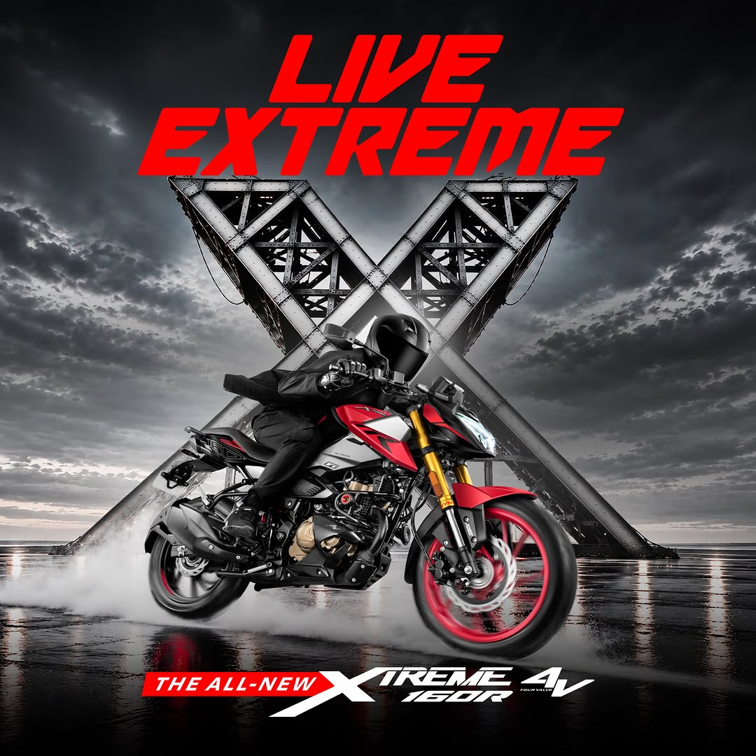 The all-new Xtreme 160R 4V is built for those who dare to Live Extreme. Engineered with a visceral 4-Valve engine, 3 Mod...