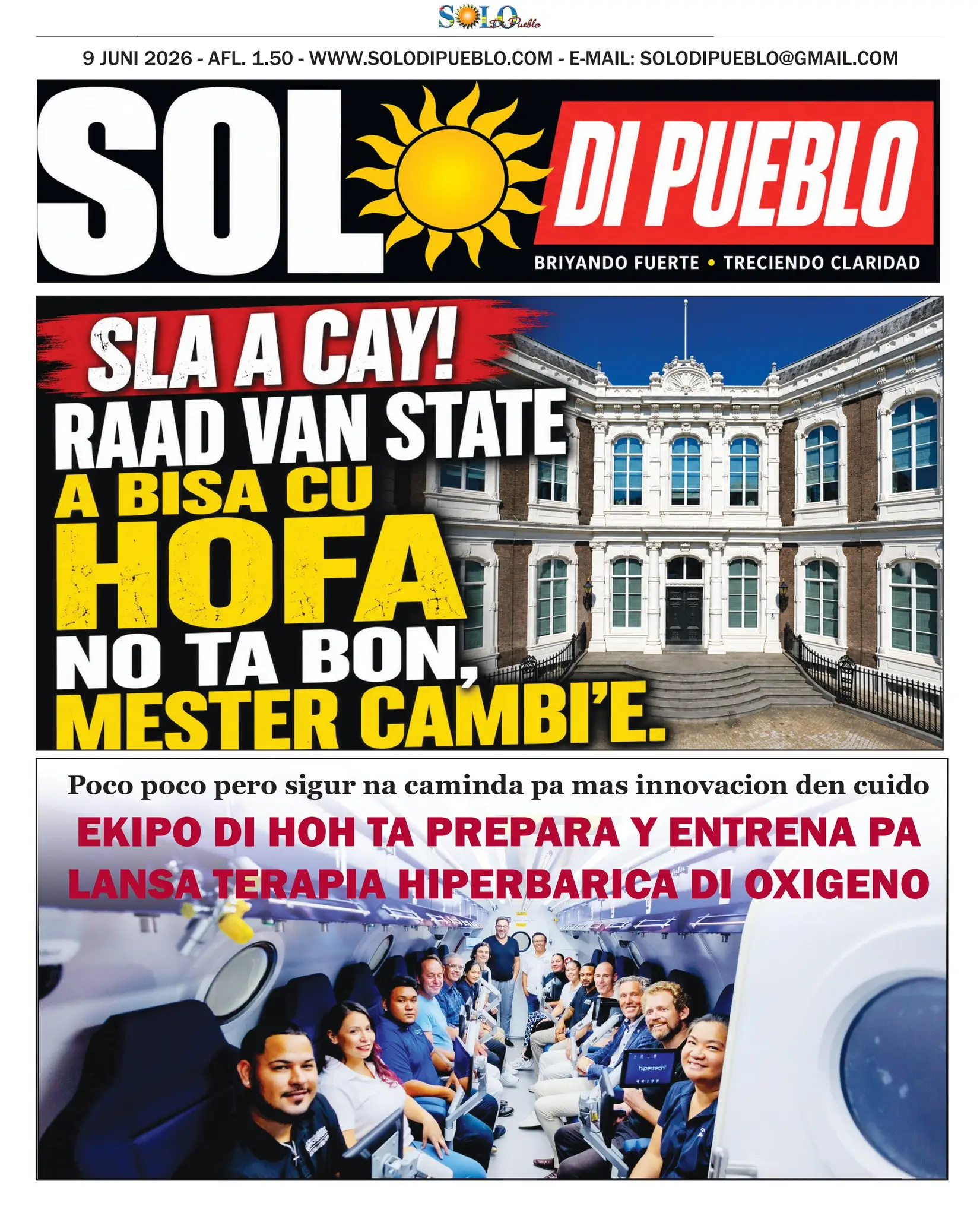Portada Solo di Pueblo 8 Juni 2026