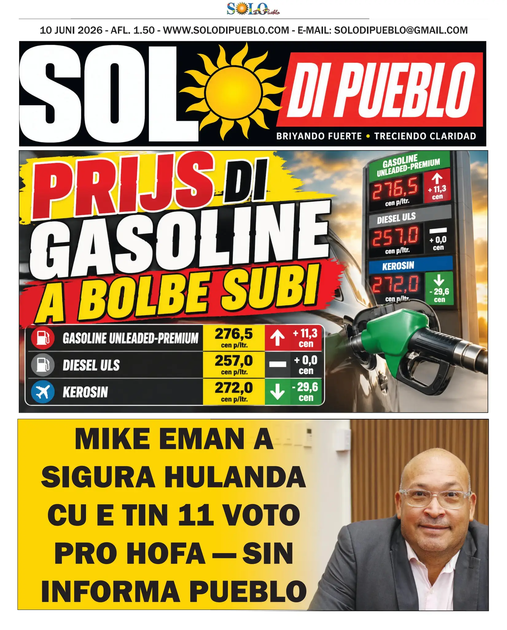 Portada Solo di Pueblo 9 Juni 2026