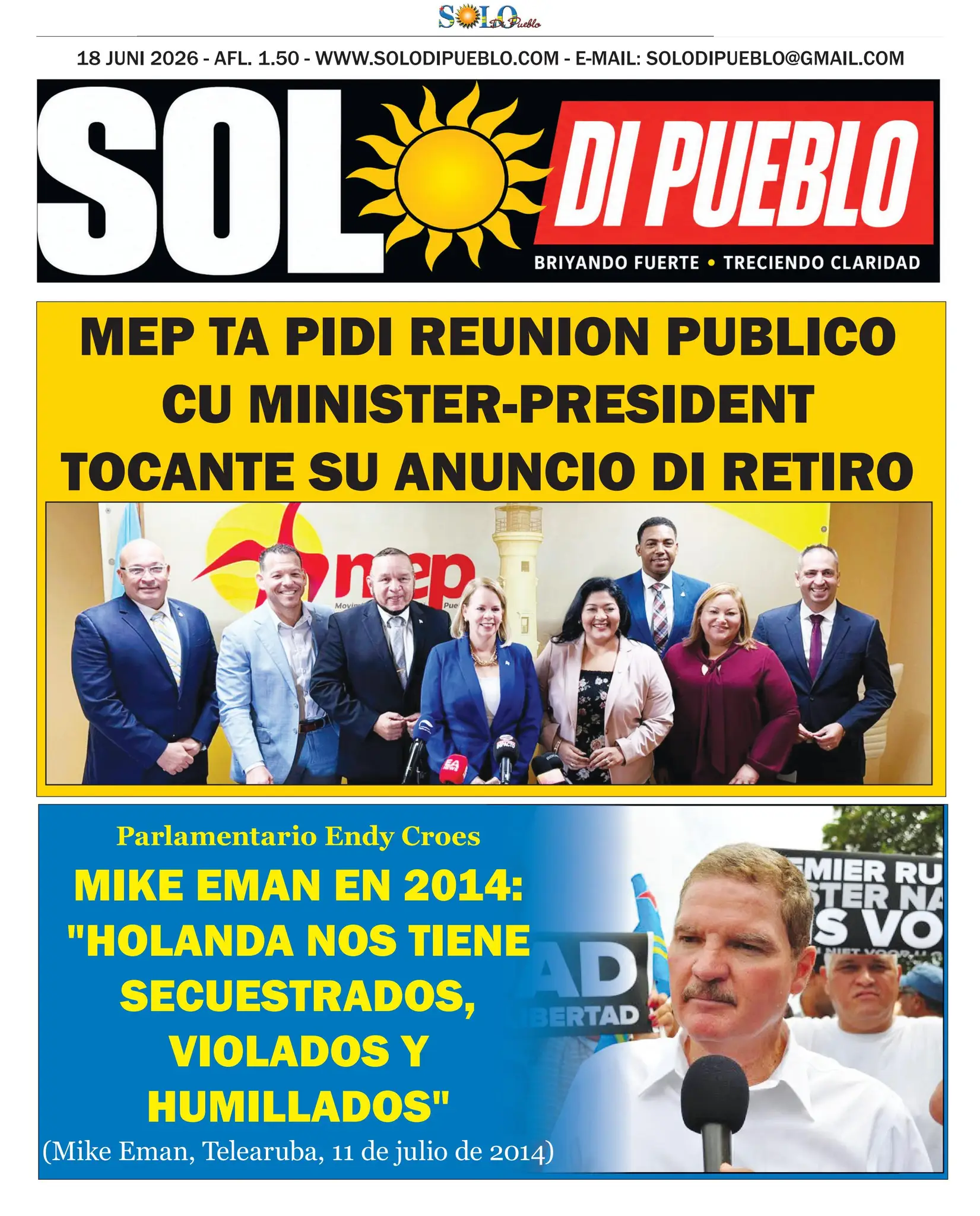 Portada Solo di Pueblo 17 Juni 2026
