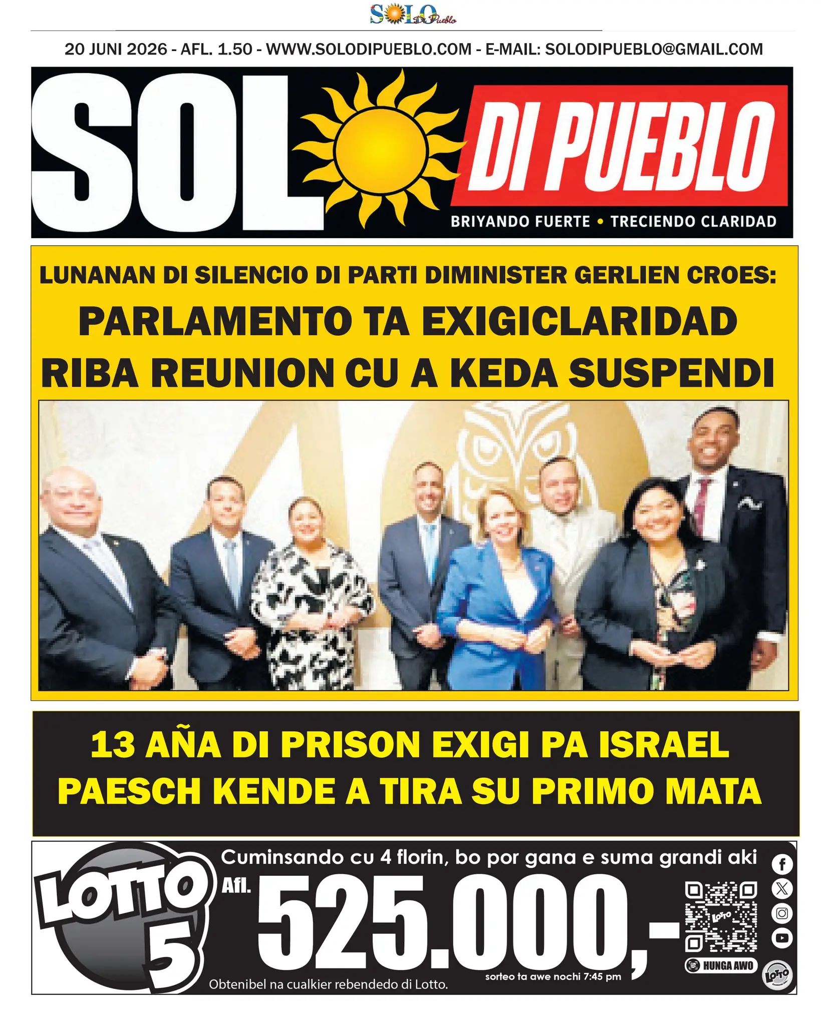 Portada Solo di Pueblo 19 Juni 2026