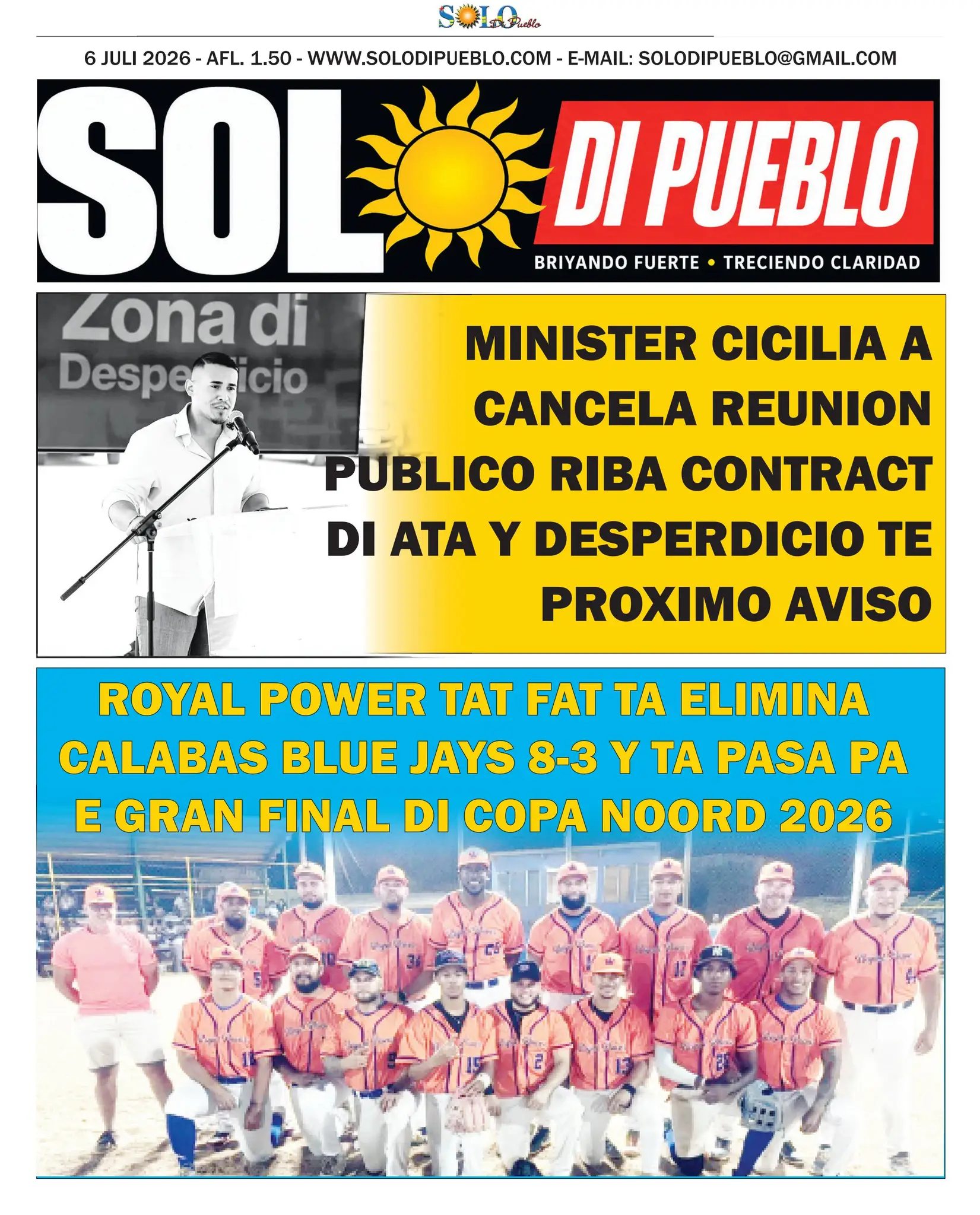 Portada Solo di Pueblo 6 Juli 2026
