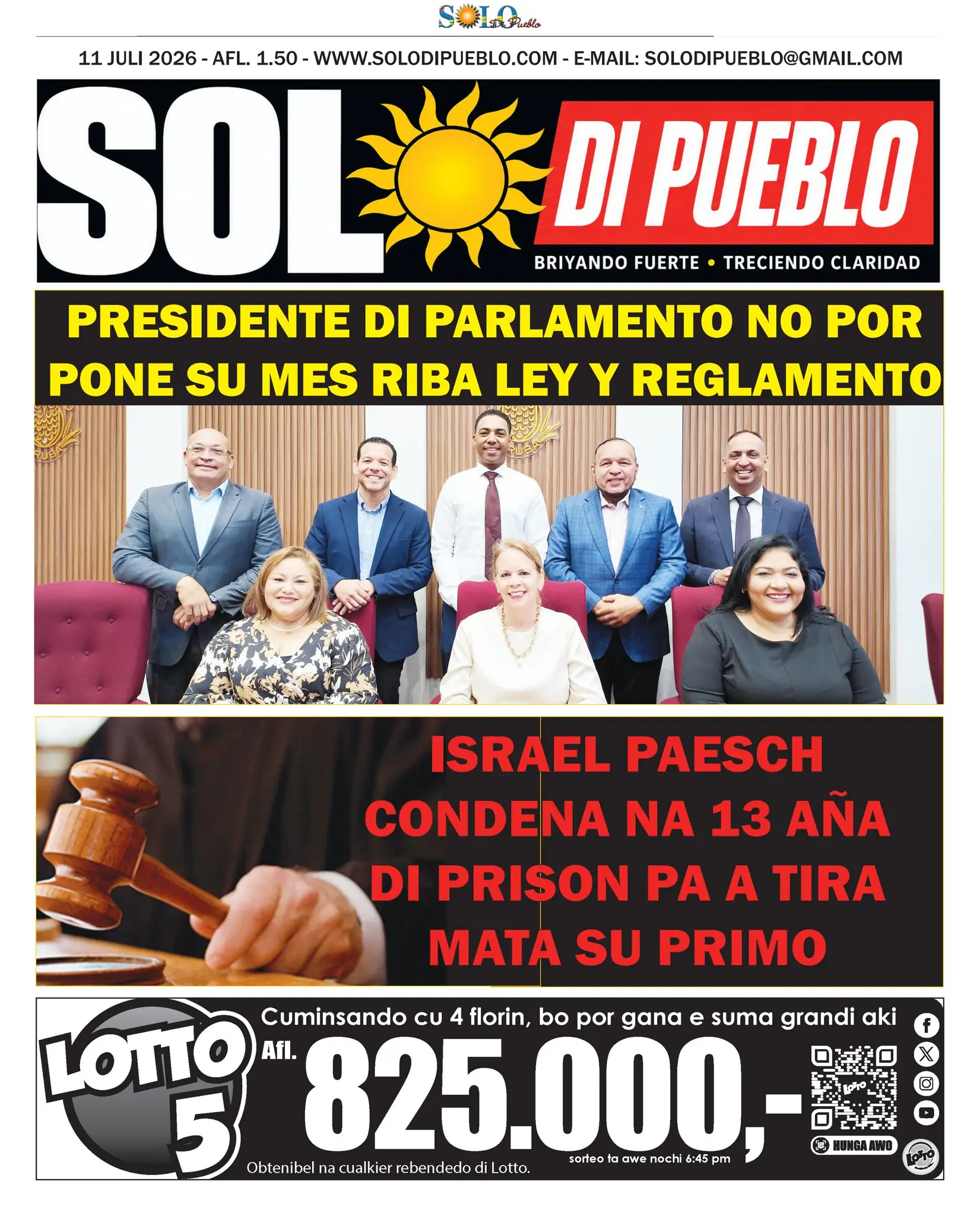 Portada Solo di Pueblo 10 Juli 2026