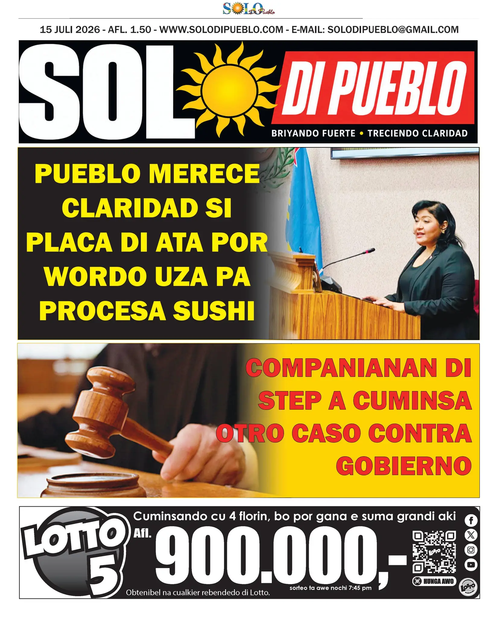 Portada Solo di Pueblo 14 Juli 2026