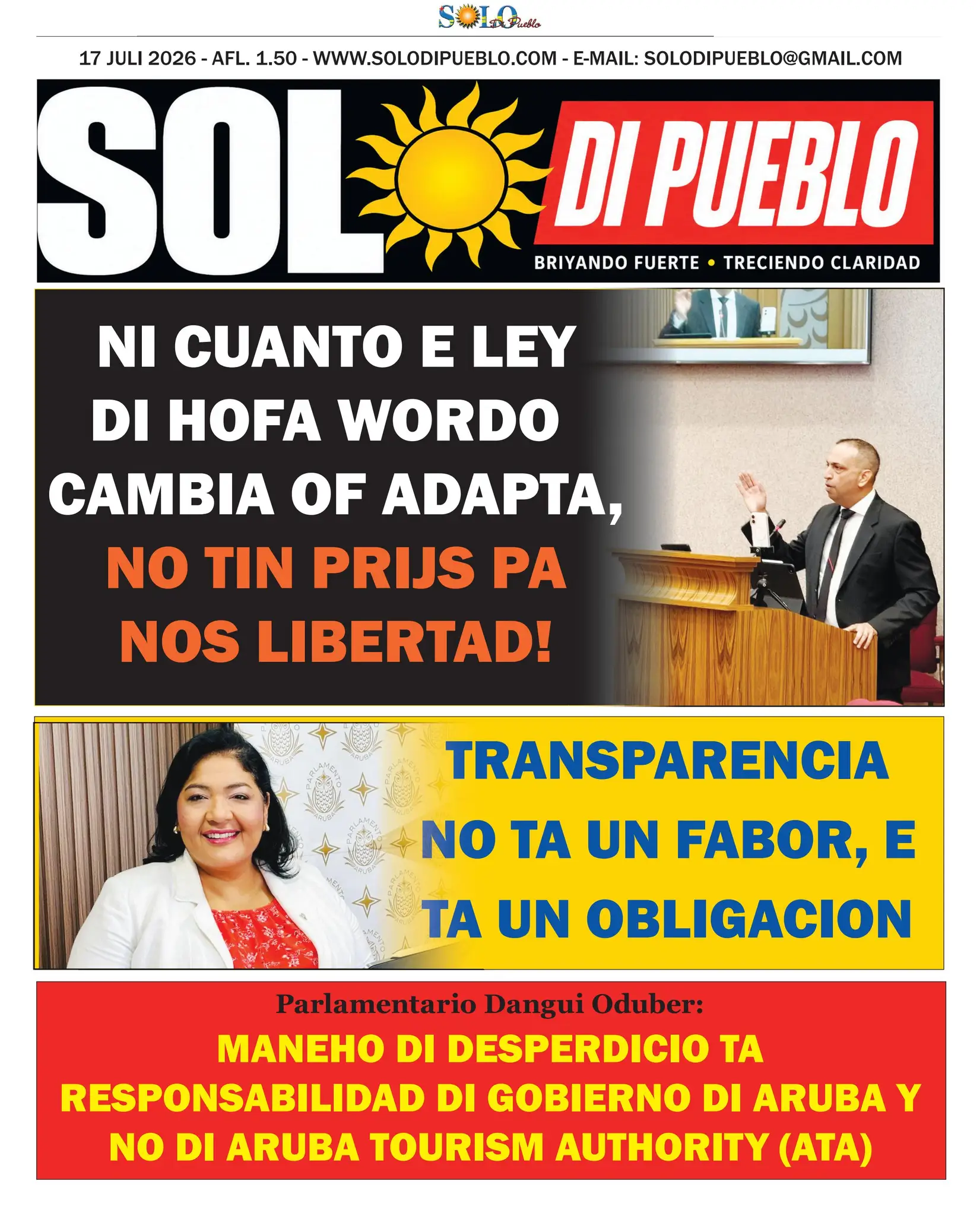 Portada Solo di Pueblo 16 Juli 2026