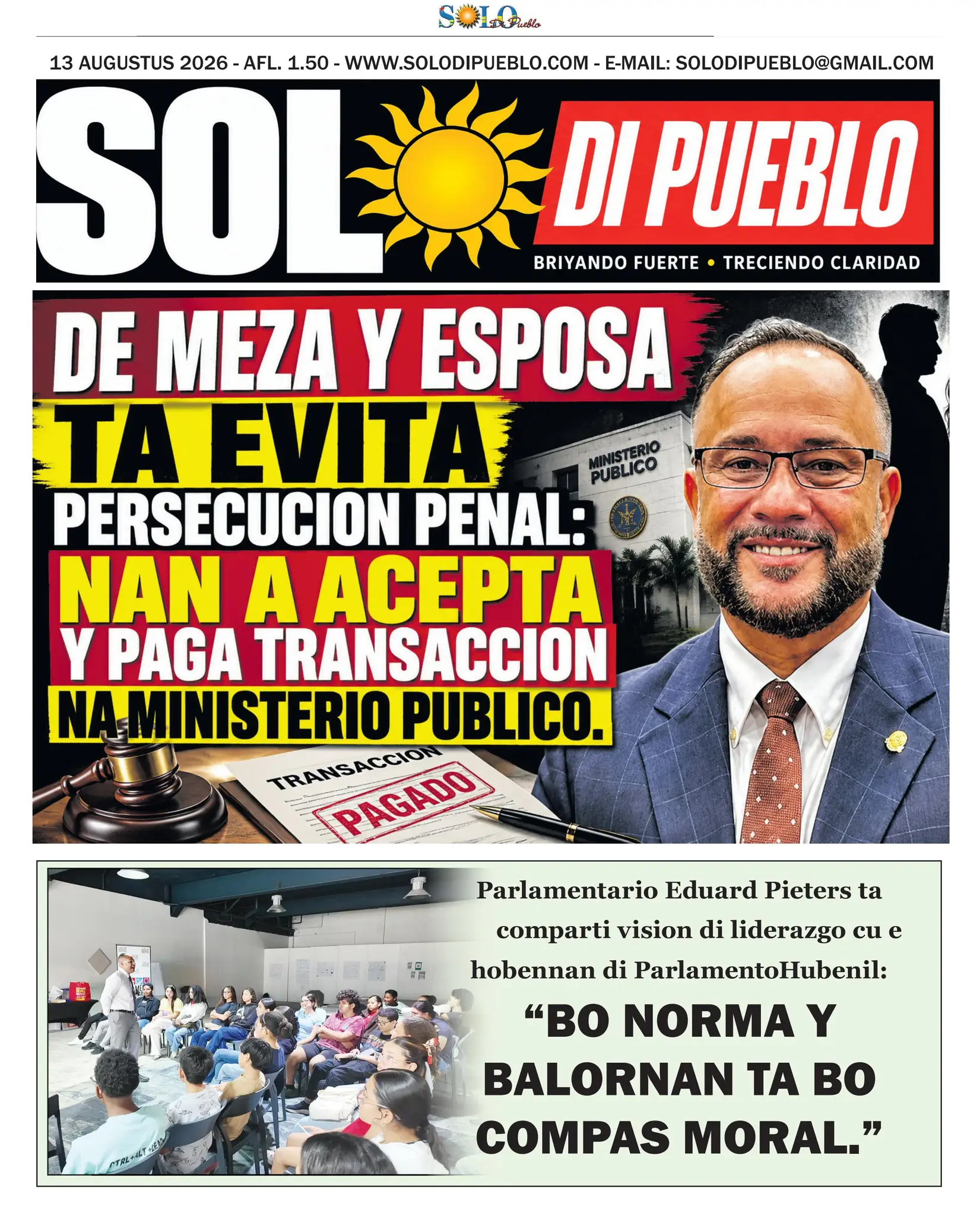 Portada Solo di Pueblo 12 Augustus 2026