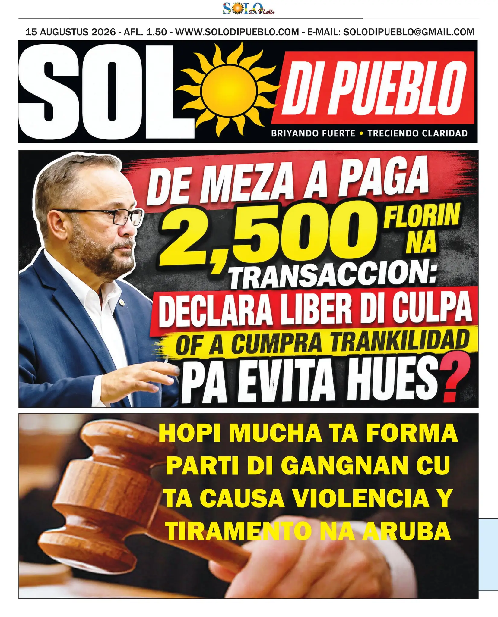 Portada Solo di Pueblo 15 Augustus 2026