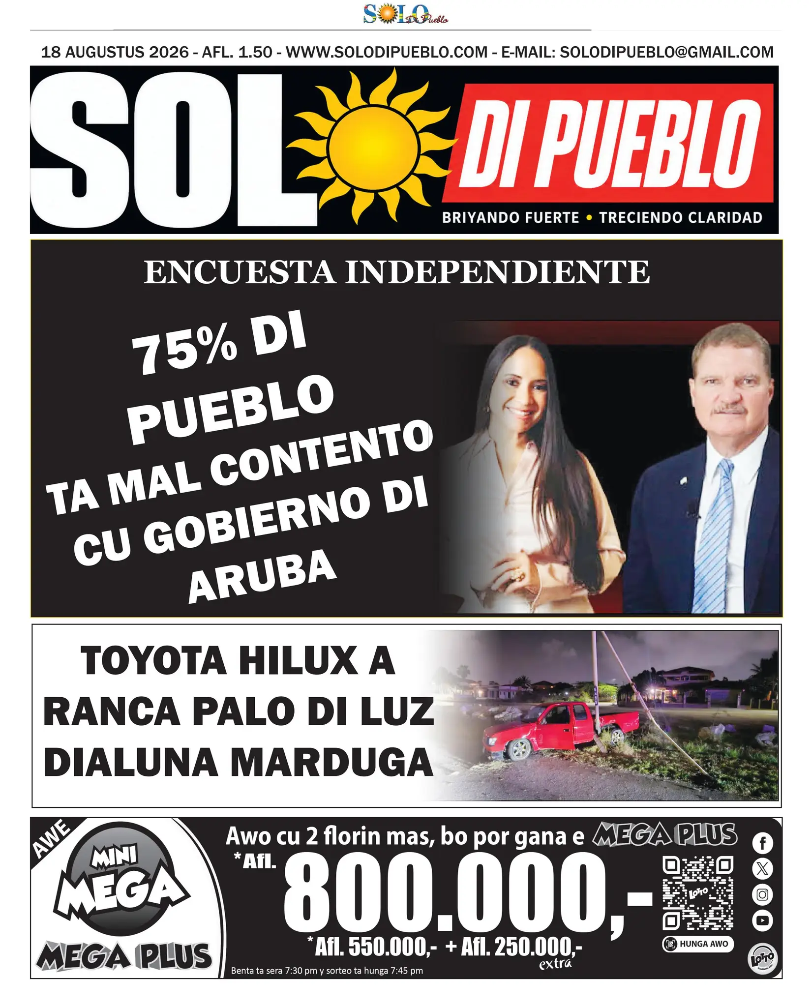 Portada Solo di Pueblo 17 Augustus 2026
