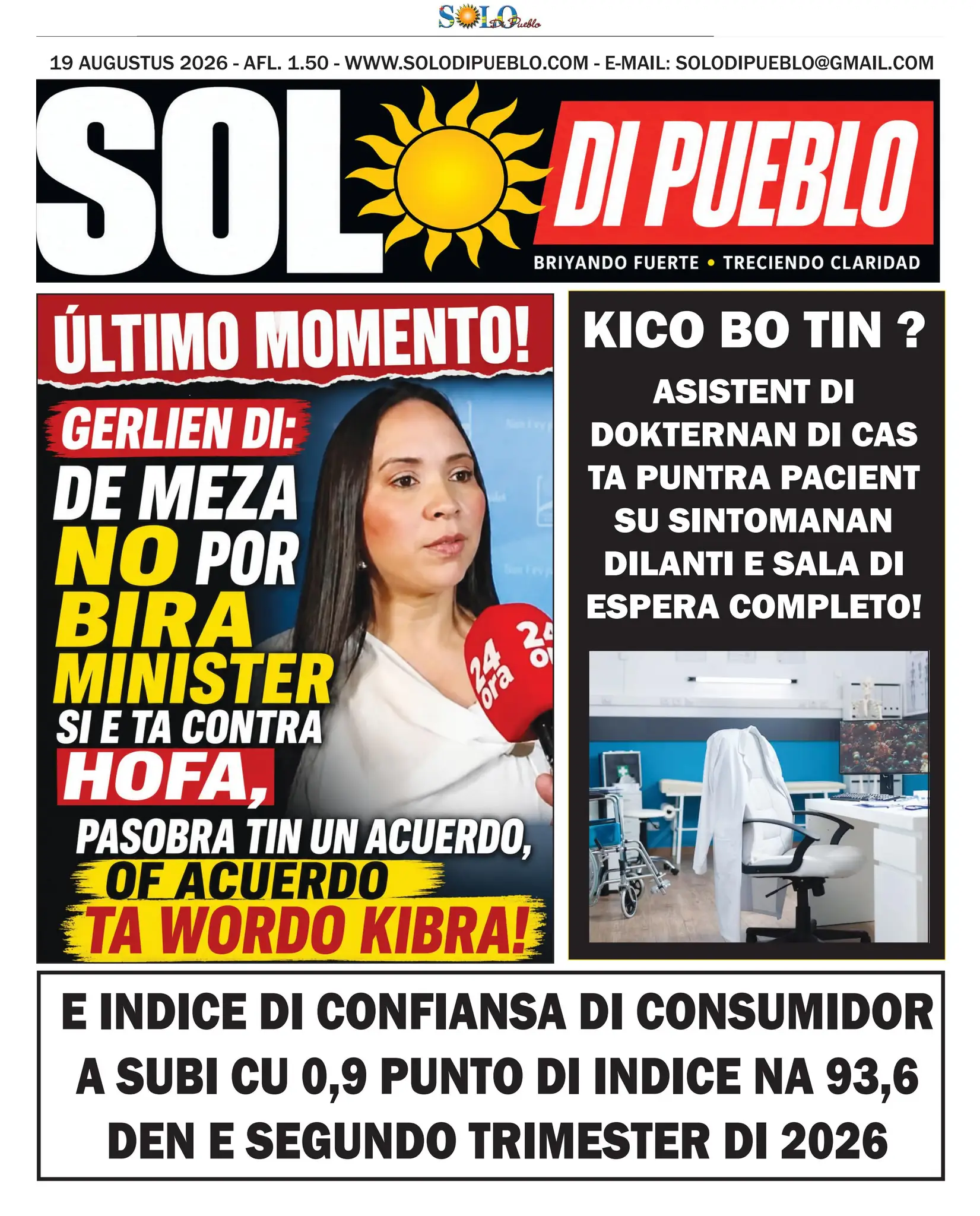 Portada Solo di Pueblo 18 Augustus 2026