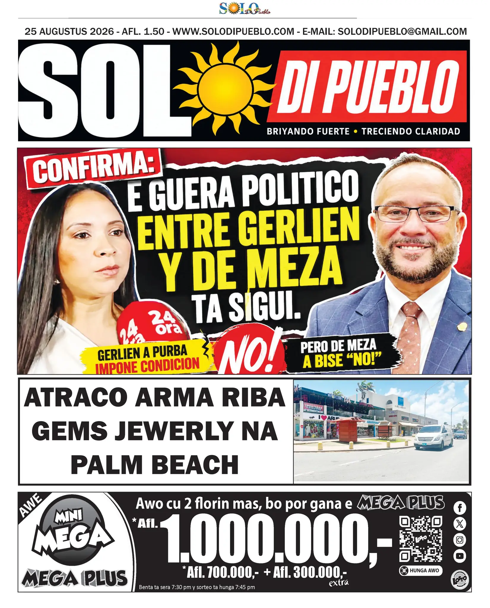 Portada Solo di Pueblo 24 Augustus 2026