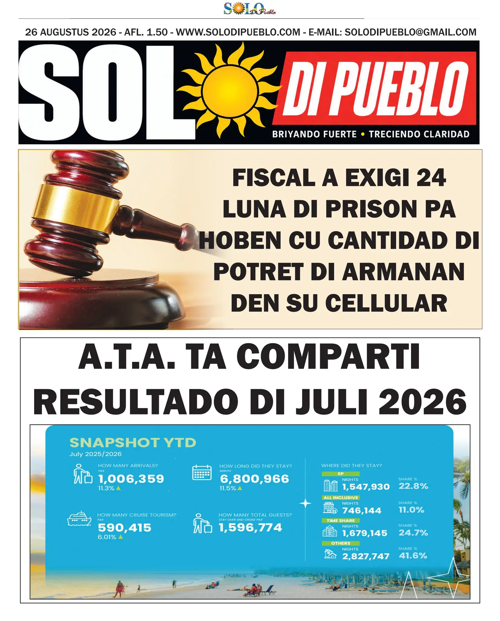 Portada Solo di Pueblo 25 Augustus 2026