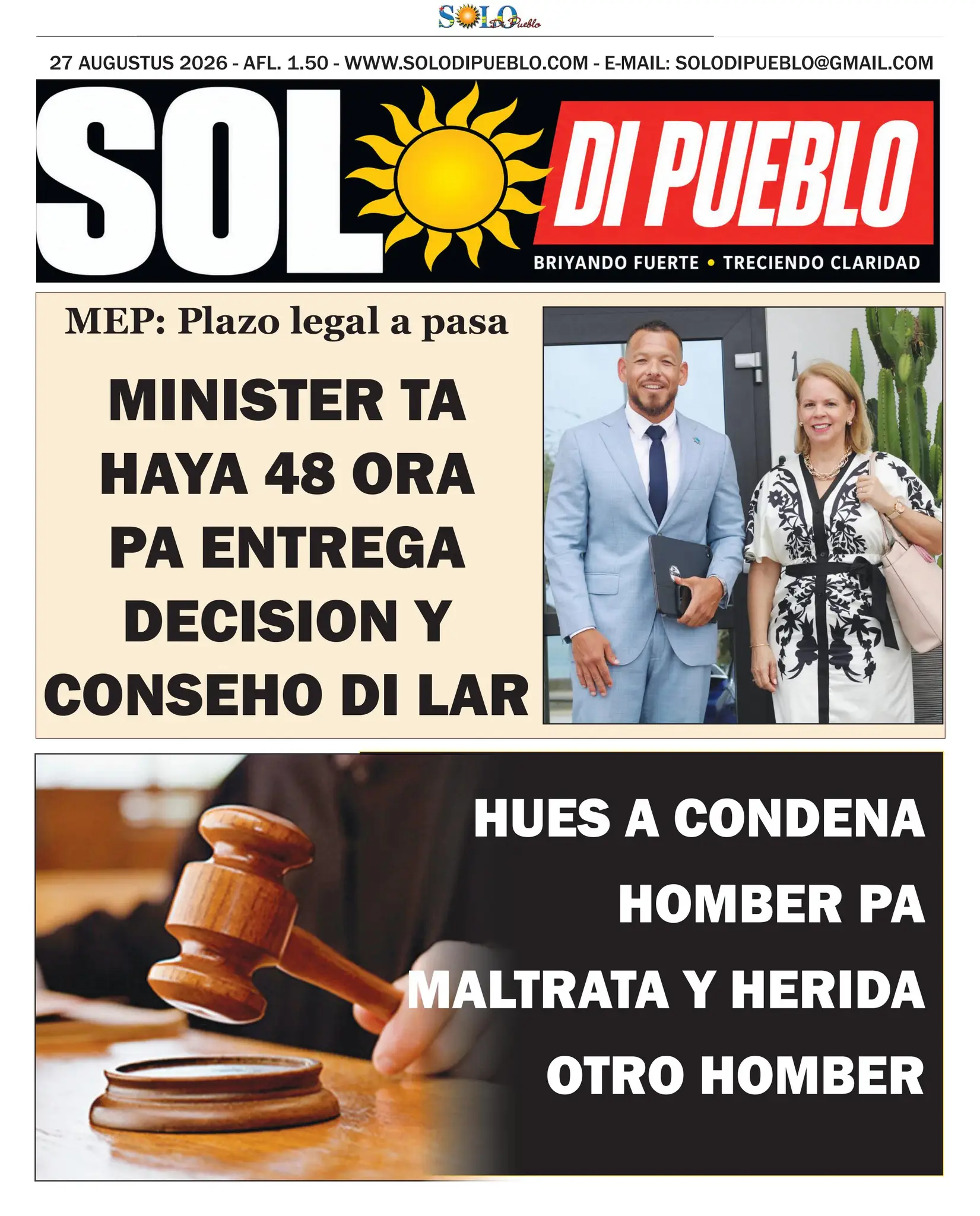 Portada Solo di Pueblo 26 Augustus 2026