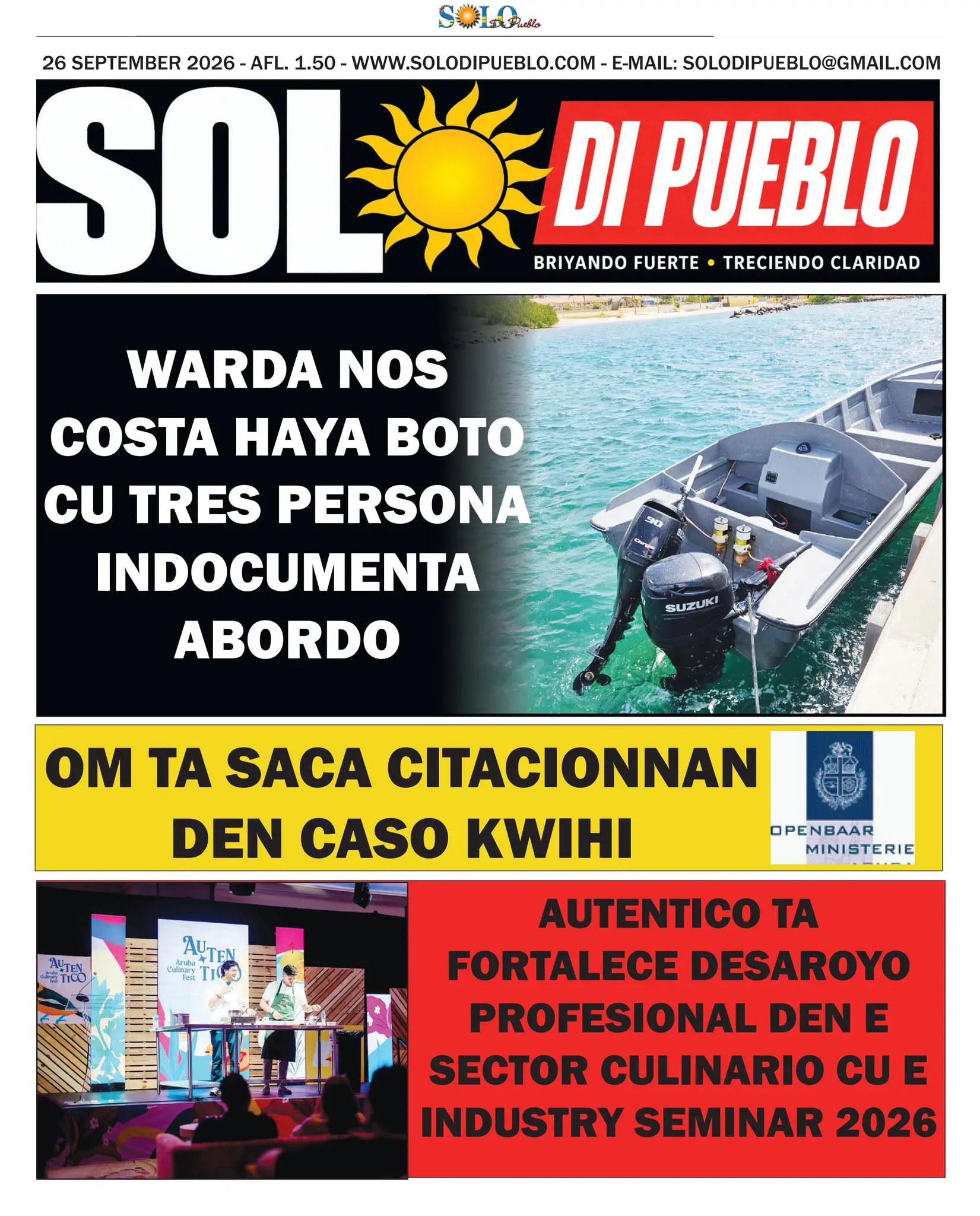 Portada Solo di Pueblo 26 September 2026