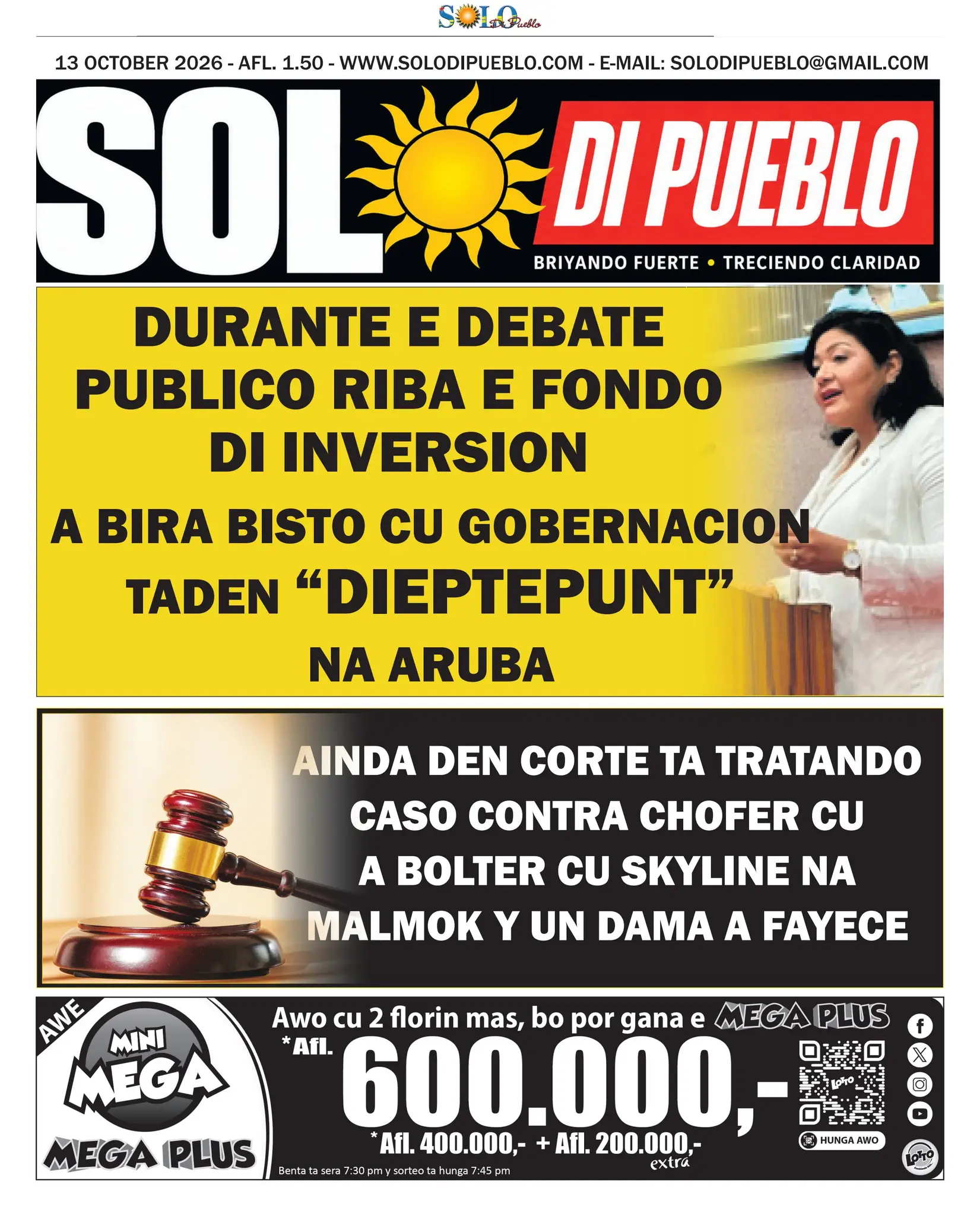 Portada Solo di Pueblo 13 Oktober 2026