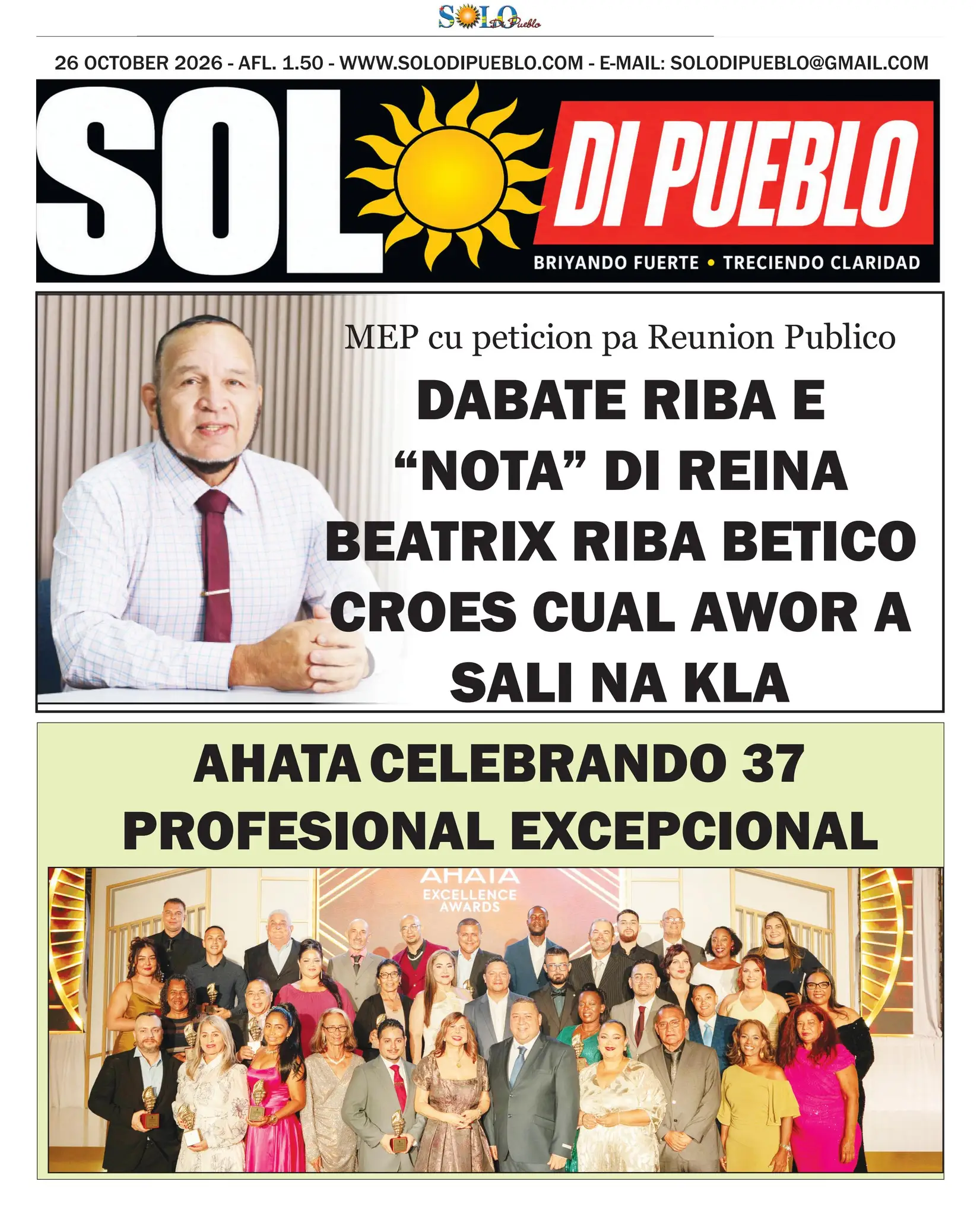 Portada Solo di Pueblo 25 Oktober 2026