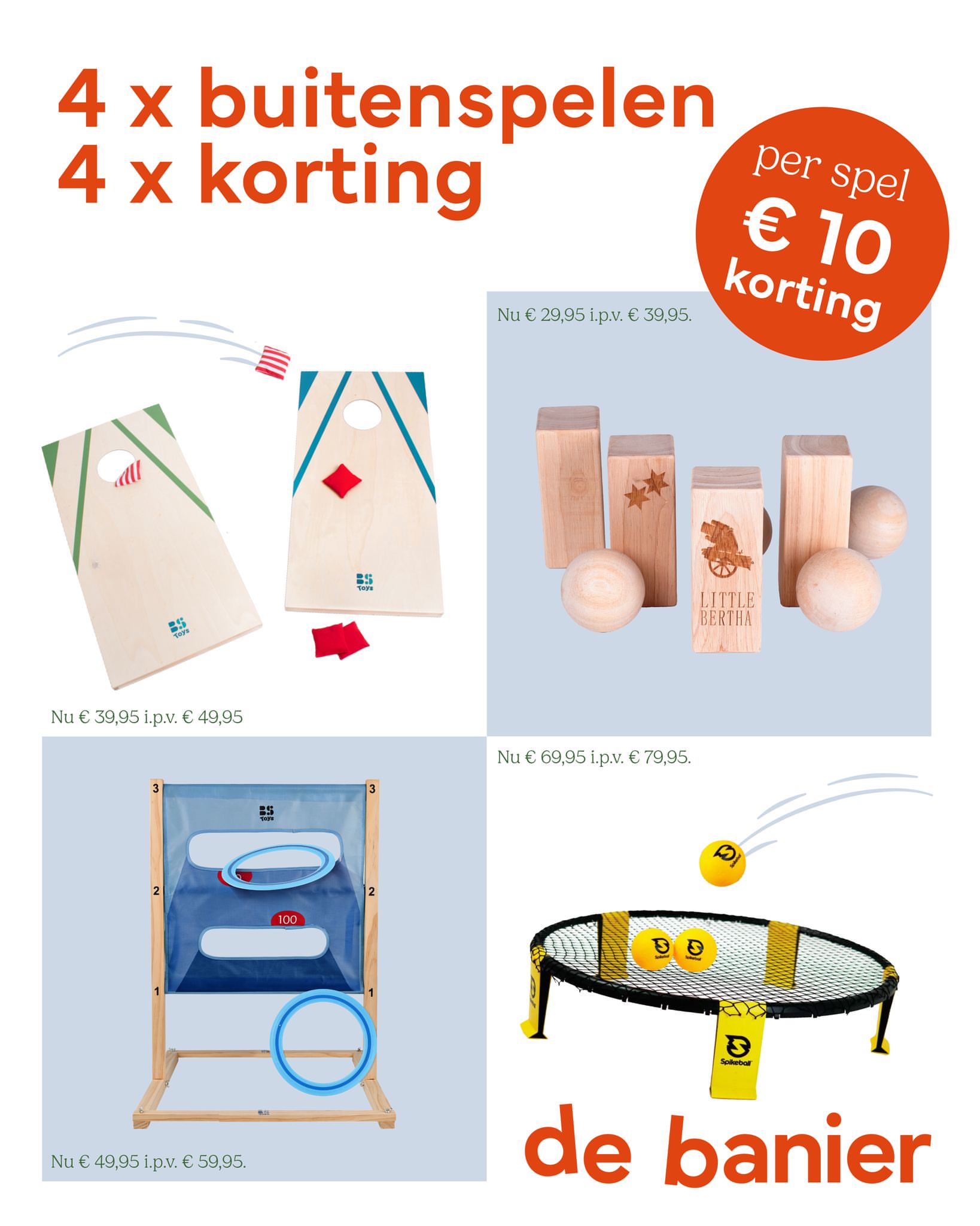Zin in actie, plezier én frisse lucht? 🌿 Ontdek 4 top buitenspelen en geniet van €10 korting per spel! Van het klassiek...
