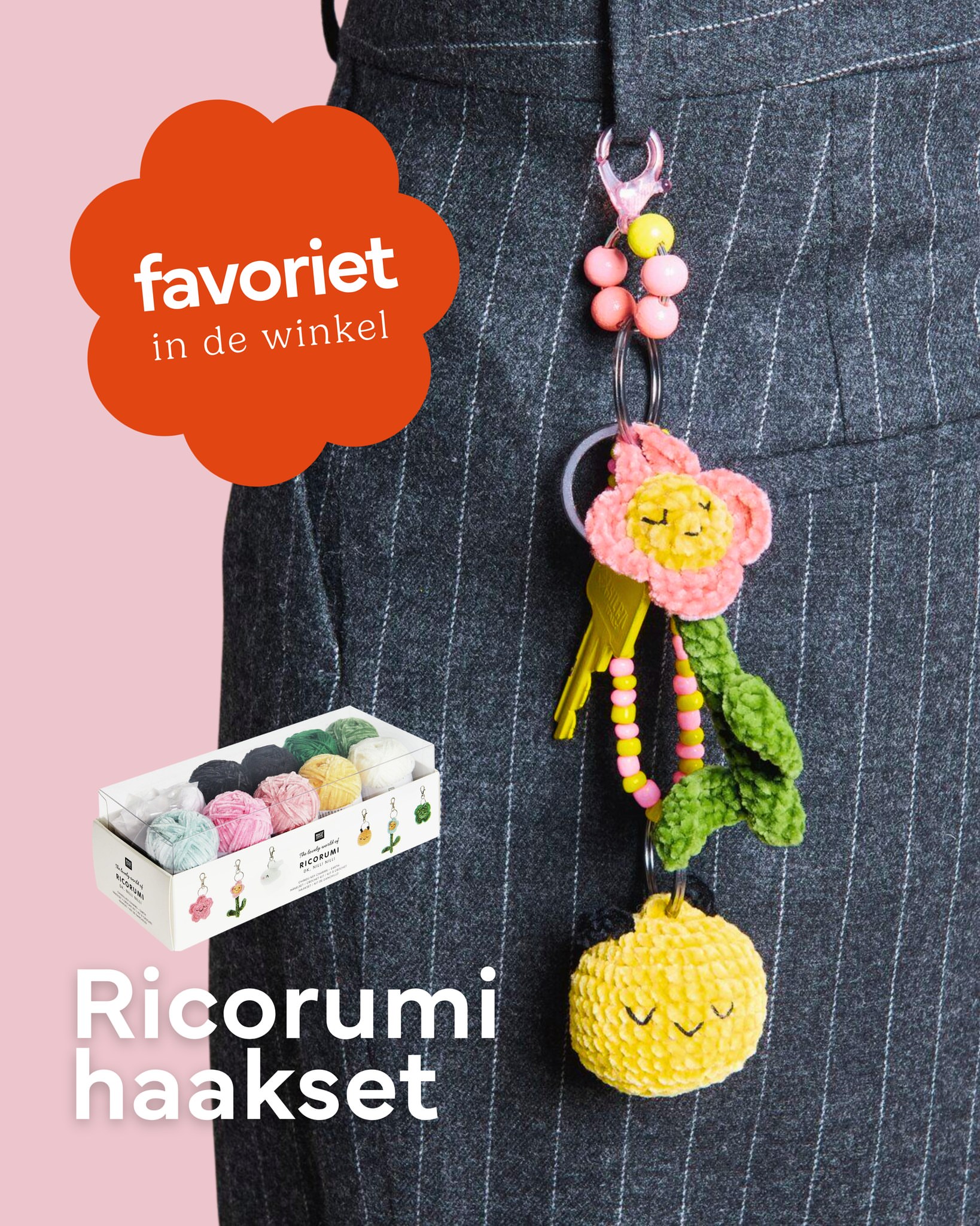 🌼 Favoriet in de winkel! 🌼 Met deze complete haakset maak je zelf de schattigste sleutelhangers 🌿🧶 Alles zit erin: z...